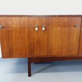 Vintage Scandinavian style row in rosewood and brass from the 60s