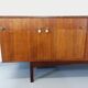 Enfilade vintage style scandinave en palissandre et laiton des années 60