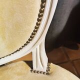 Set of two modern Louis XVI style medallion chairs