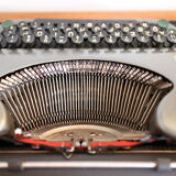 Collectible typewriter, personal Japy or P68, select grey metal model