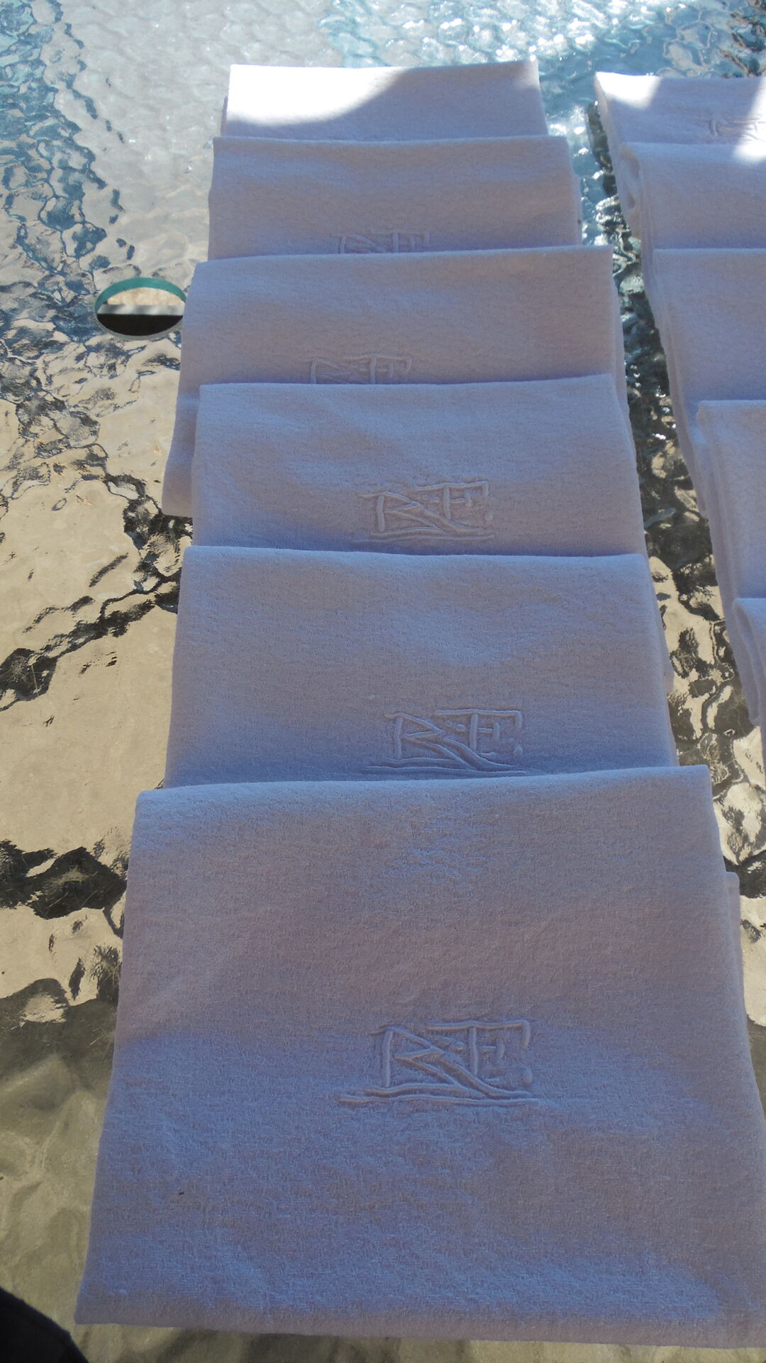 12 old monogram F&B napkins