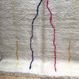 Moroccan Berber carpet Beni Ouarain with colorful lines 3.03x1.96m