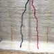 Moroccan Berber carpet Beni Ouarain with colorful lines 3.03x1.96m