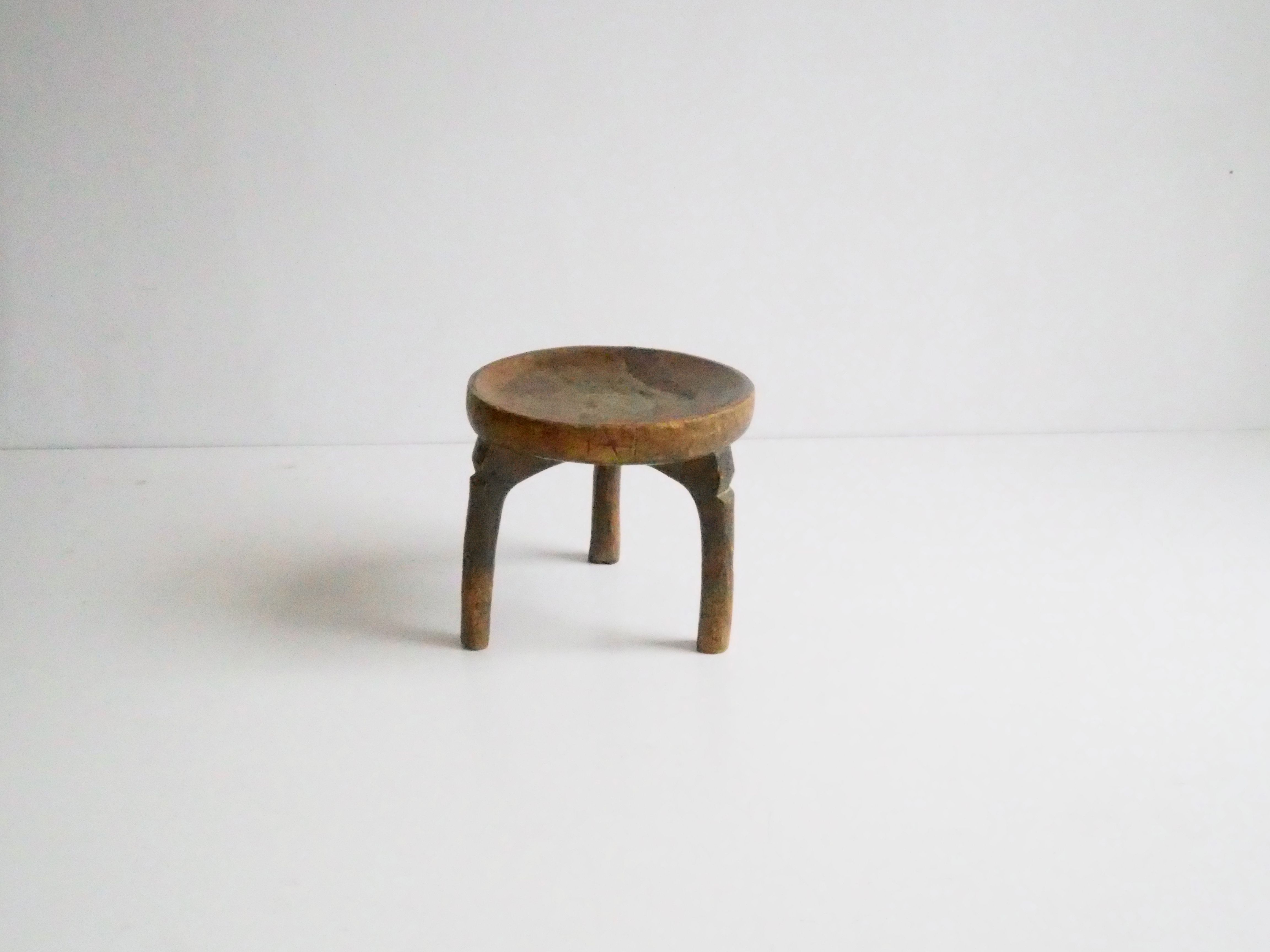 Wa-Hehe tribal carved tripod stool, Tanzania 1950s