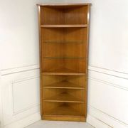 Étagère bibliothèque vitrine d’angle vintage