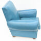 Fauteuil club en cuir bleu