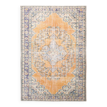 7x10 Vintage Geometric Style Traditional Orientel Carpet, 200x298 Cm