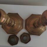 Pair of candlesticks in bronze 19th century