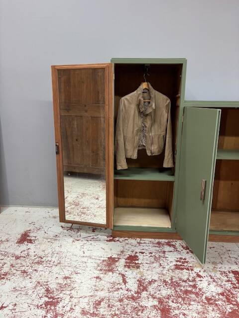 Asymmetrical wardrobe from the 1950s.