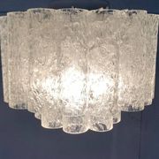 Lampe Plafonnier en Verre Allemande du Milieu du Siècle par Doria Leuchten, années 1960
