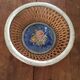 Vintage metal and wicker basket