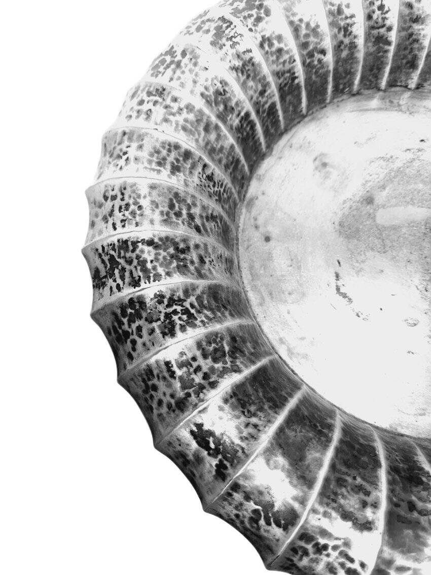 Unique Art Deco Futurist Polish Silver Fruit Bowl from Czaplicki, 1930s