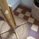 Freestanding rattan coat rack
