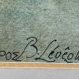 Watercolor painting "Anaxos" Greece signed B. Lévêque 1988