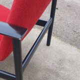 Set 2 vintage Dutch design Impala chair red black Fristho Cor Bontebal