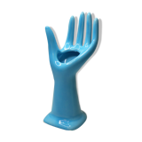 Vintage light blue ceramic hand