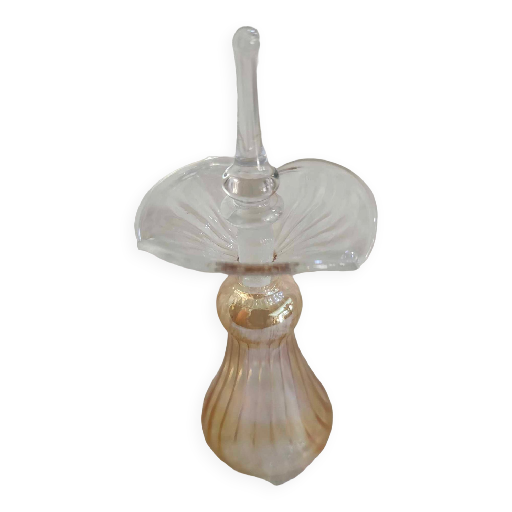 Blown glass perfume bottle