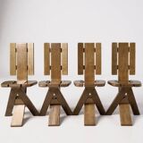 Set of 4 chairs signed by Maison Seltz - 1960