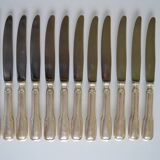 12 couteaux à dessert ou fromage métal argenté SFAM 21,5 cm