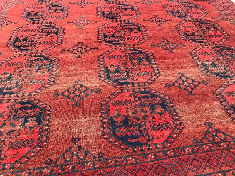 Large carpet former Turkmen afghan handmade 286 X 342 CM