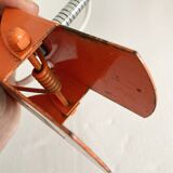 Delmas orange flexible clamp lamp, 1970s