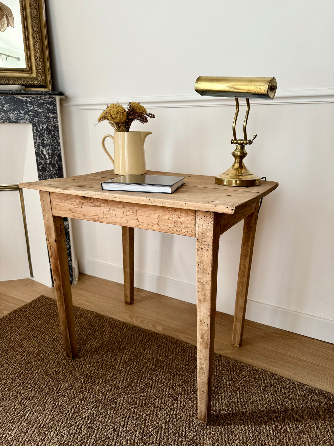 Renovated wooden side table or small desk