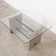 Glass coffee table, Italian design, 1960s, made in Italy