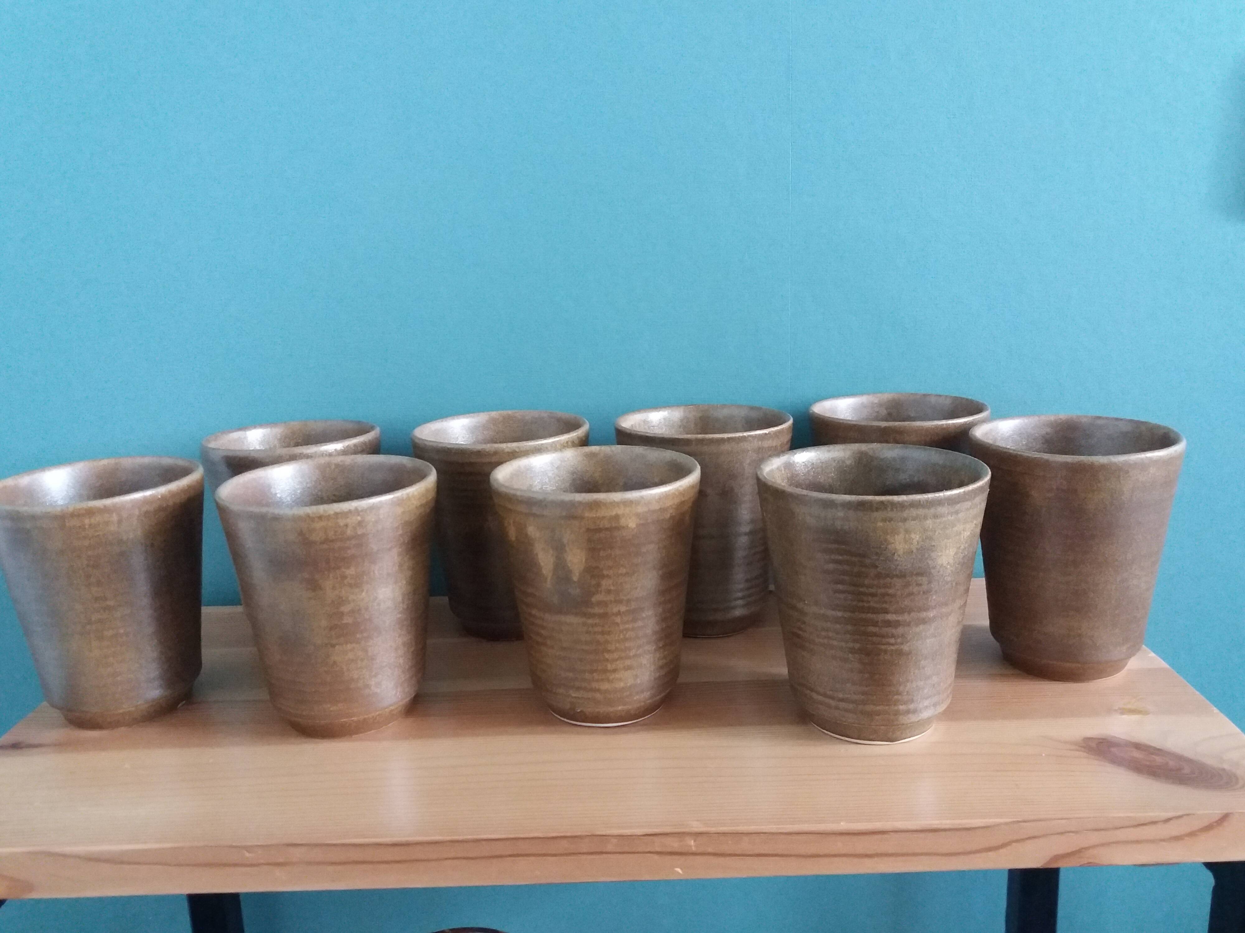 Digoin stoneware cider or orangeade service