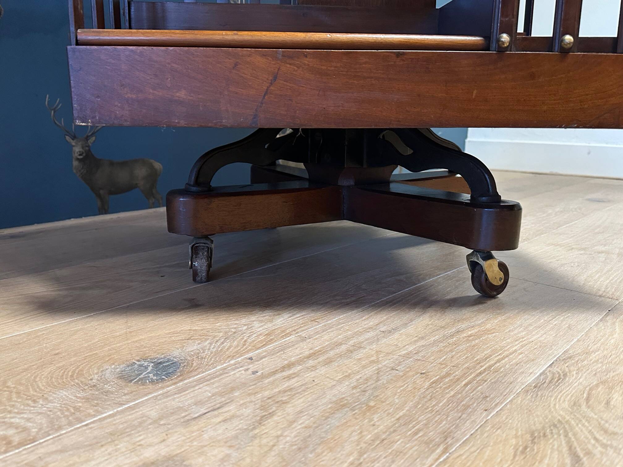 Large antique revolving bookcase