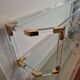 Hollywood Regency Bookshelf - Lucite & Brass - 1980s