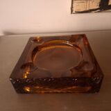 Cendrier , vide poche en verre souffle vintage 70's