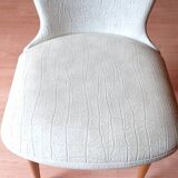 4 vintage Baumann Essor chairs in wood and skai from the 1960s