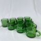Lot de 10 tasses à café vintage style Duralex vertes