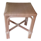 handmade woven rattan and bamboo side table