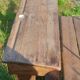 Old wooden school desk