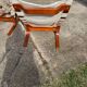 The Siesta chair set by Ingmar Relling 1965 — brown wood and beige fabric