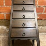 Antique Chest of Drawers with 5 Drawers Vintage Wood #D396
