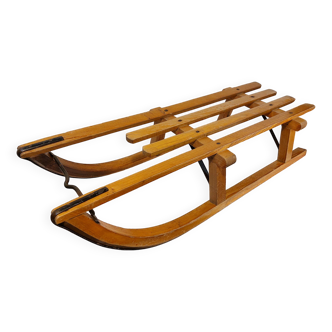 Luge en bois La Hutte, années 70