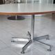Roche Bobois oval table, white laminate and chrome, 1970s