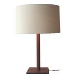 Lampe en cuir piqué sellier 1950 vintage