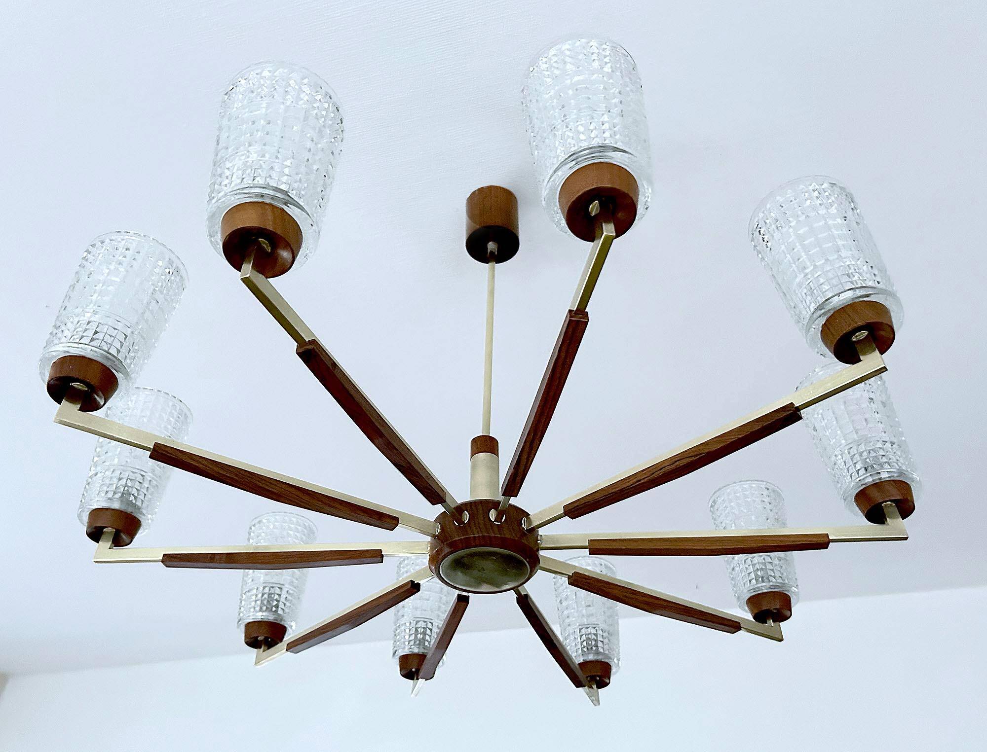 Large Vintage Scandinavian Pendant Light 60s