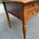 Louis XVI style desk in solid wood and green leather, 1970.