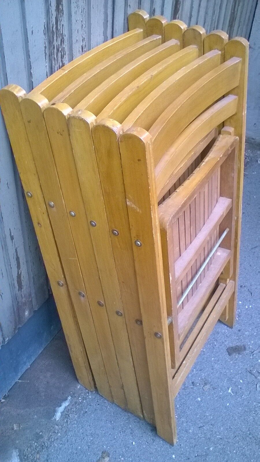 Set of 6 folding chairs 60s