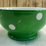 Bol vert pois blancs porcelaine Longchamp
