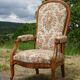 Antique Voltaire armchair with 4-position reclining backrest
