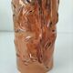 Stoneware vase signed LM, organic style, 70s/90s
