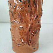 Stoneware vase signed LM, organic style, 70s/90s