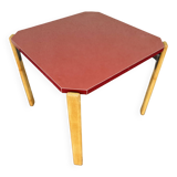 Table Bruno Rey en formica rouge pour Dietiker, 1970s