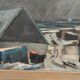 Swedish Oil On Canvas – “Abstract Landscape” By Carl Berndtsson