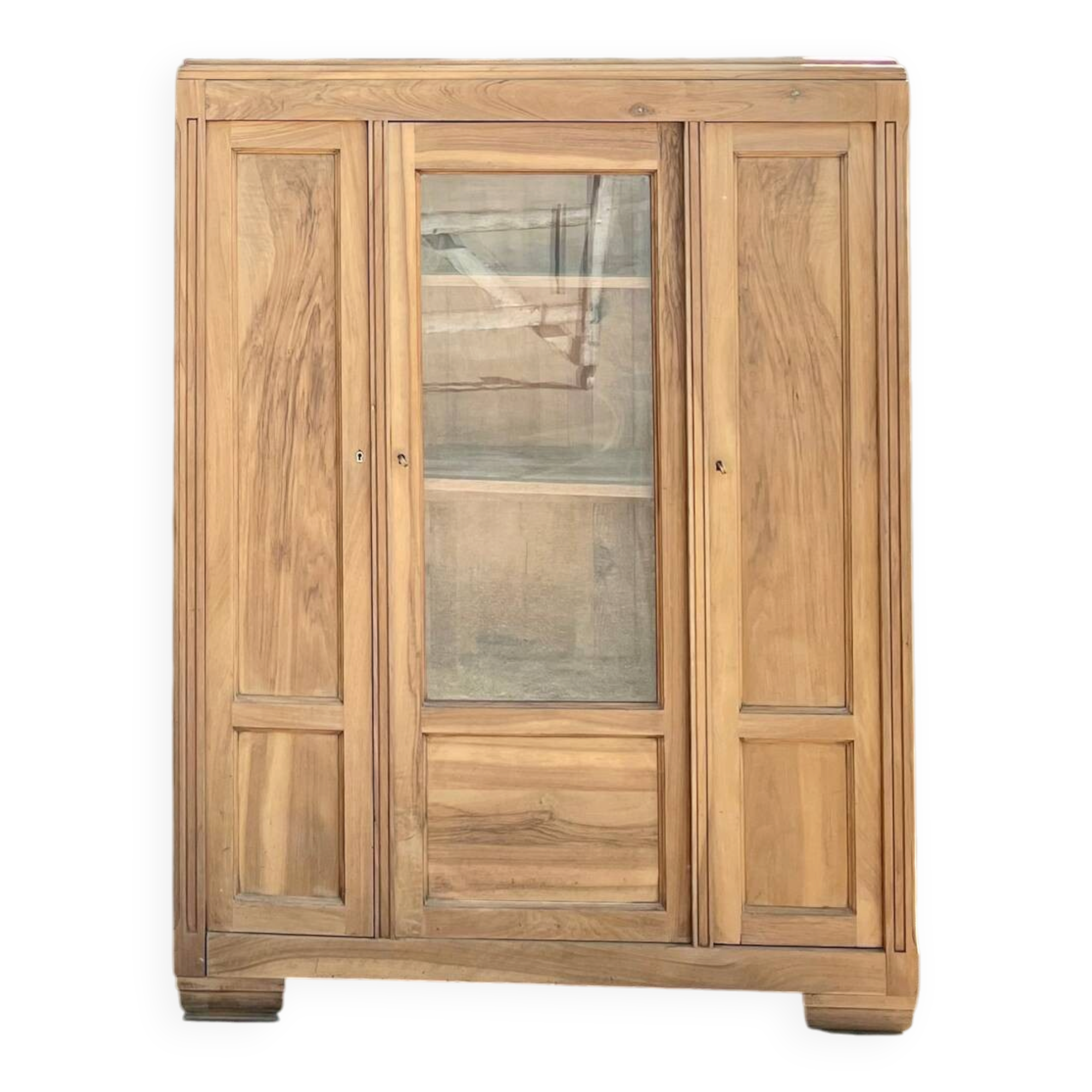 Armoire, vaisselier, bibliothèque parisienne ancienne en bois massif